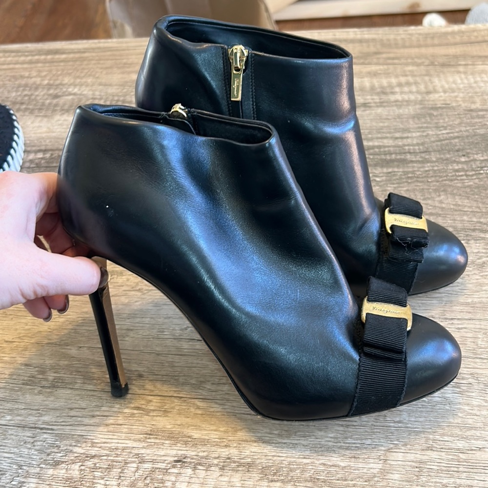 Salvatore Ferragamo “Royal C” booties